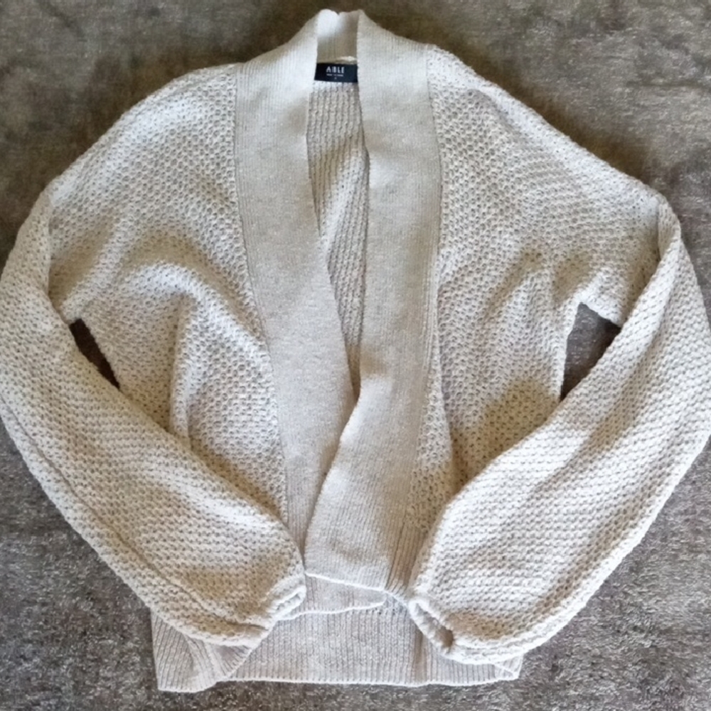 Able Maggie chunky knit open front cardigan